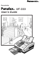 Panasonic PANAFAX UF-333 User Manual