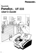 Panasonic Panafax UF-333 User Manual