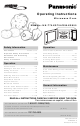 Panasonic NN-S954 Operating Instructions Manual
