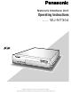 Panasonic WJ-NT304 Operating Instructions Manual
