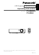 Panasonic PT-LB60U Operating Instructions Manual