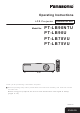 Panasonic PT-LB75VU Operating Instructions Manual
