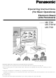 Panasonic UB-T781 Operating Instructions Manual