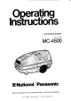 Panasonic MC-4500 Operating Instructions Manual