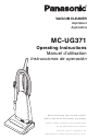 Panasonic MC-UG371 Operating Instructions Manual