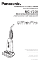 Panasonic Ultra-Pro MC-V200 Operating Instructions Manual