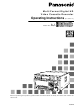 Panasonic AJ-HD2000 Operating Instructions Manual