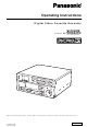 Panasonic AJSD965P - DVCPRO50 2 HOUR UNIT Operating Instructions Manual