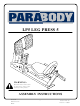 ParaBody Leg Press 5 Assembly Instructions Manual