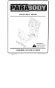 ParaBody Leg Press 100101 Assembly Instructions Manual