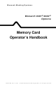 Monarch Memory Card Monarch 9401 Operator's Handbook Manual