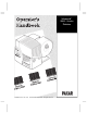 Paxar 9800 Series Operator's Handbook Manual