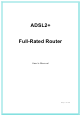 PC Concepts Full-Rated Router ADSL2+ User Manual