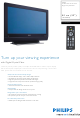 Philips 320TA2800 Specification Sheet