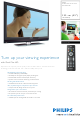 Philips 52PFL7432 Specification Sheet