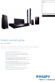 Philips HTS3156 Specification Sheet