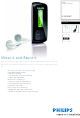 Philips SA4001 Specifications