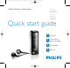 Philips GOGEAR AUDIO PLAYER SA1300 Quick Start Manual
