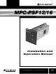 Pico Macom MPC-PSF12 Installation And Operation Manual