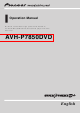 Pioneer SUPERTUNERIIID+ AVH-P7850DVD Operation Manual