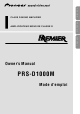 Pioneer PRS-D1000M Owner's Manual