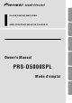 Pioneer PRS-D5000SPL Owner's Manual