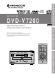 Pioneer DVD-V7200 Operating Instructions Manual