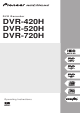 Pioneer DVR-520H Operating Instructions Manual