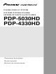 Pioneer PDP-4330HD Operating Instructions Manual