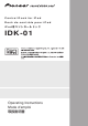 Pioneer IDK-01 Operating Instructions Manual