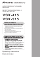 Pioneer VSX-415 Operating Instructions Manual
