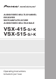 Pioneer VSX-415-S/-K Operating Instructions Manual