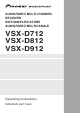 Pioneer VSX-D812 Operating Instructions Manual