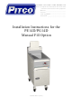 Pitco PE14D Installation Instructions Manual