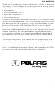 Polaris Sportsman 500 EFI Touring Owner's Manual
