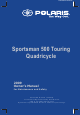 Polaris Sportsman 500 Touring Quadricycle Owner