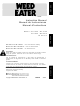 Weed Eater BV200, BV1650, BV1800, BV1850, BV2000, LE Instruction Manual