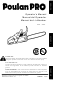 Poulan Pro 2000-08 Operator's Manual