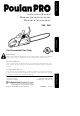 Poulan Pro 220 Instruction Manual