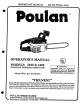 Poulan Pro 2100 Operator's Manual