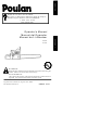 Poulan Pro 3450 Operator's Manual