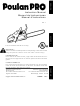 Poulan Pro 530086595 Instruction Manual