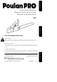 Poulan Pro 530165228 Instruction Manual