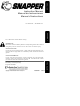 Snapper S1634 LE, S1838 LE Instruction Manual