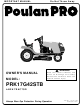 Poulan Pro 178108 Owner's Manual