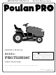 Poulan Pro 178493 Owner's Manual