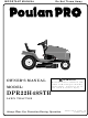 Poulan Pro 179419 Important Manual