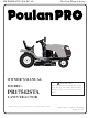 Poulan Pro 180196 Owner's Manual
