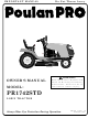 Poulan Pro 180198 Owner's Manual