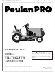 Poulan Pro 183044 Owner's Manual